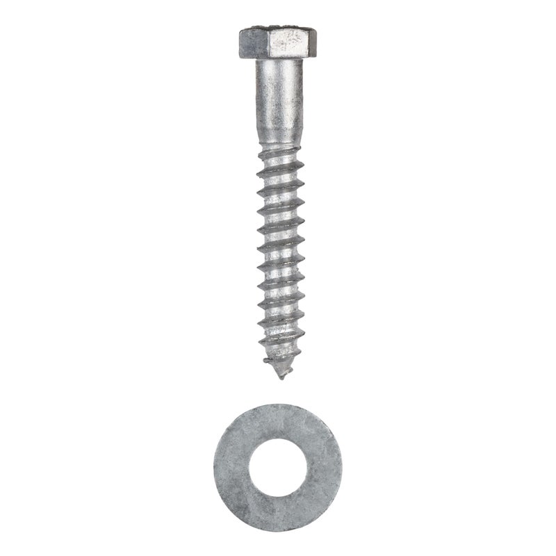 طقم براغي متخلفة 3/8 × 2-1/2 (50 حزمة)، 50 براغي و50 حلقة، مجلفنة بالغمس الساخن، تلبي الدرجة الصناعية/التجارية ASME B18.2.1 من شركة Makers Bolt - Image 2